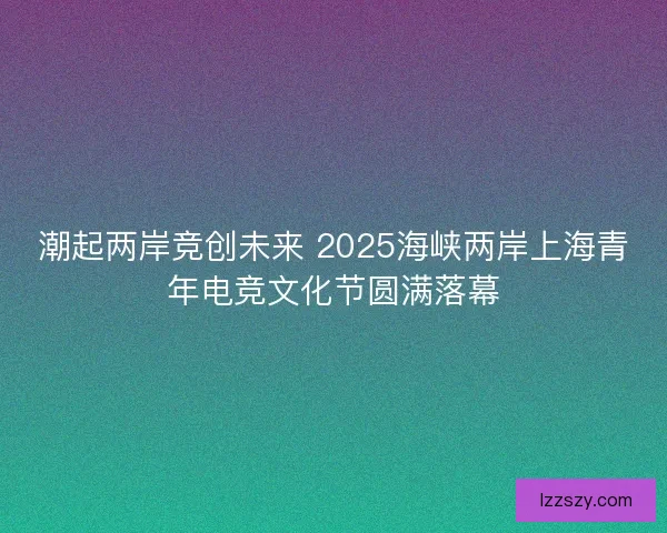 潮起两岸竞创未来 2025海峡两岸上海青年电竞文化节圆满落幕